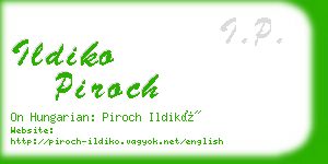 ildiko piroch business card